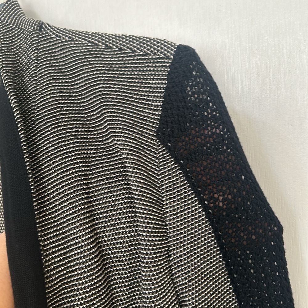 MISOOK FIT BLAZER WOMEN SIZE XS BLACK GRAY MESH SLEEVE - Picture 6 of 12